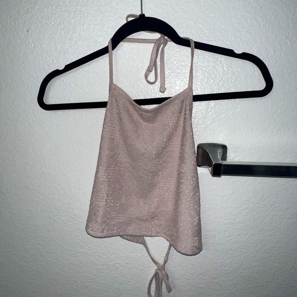 Elegant Cream Halter Top